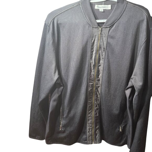 Calvin Klein Mens Black Zip-Up Jacket Size L - Picture 1 of 4